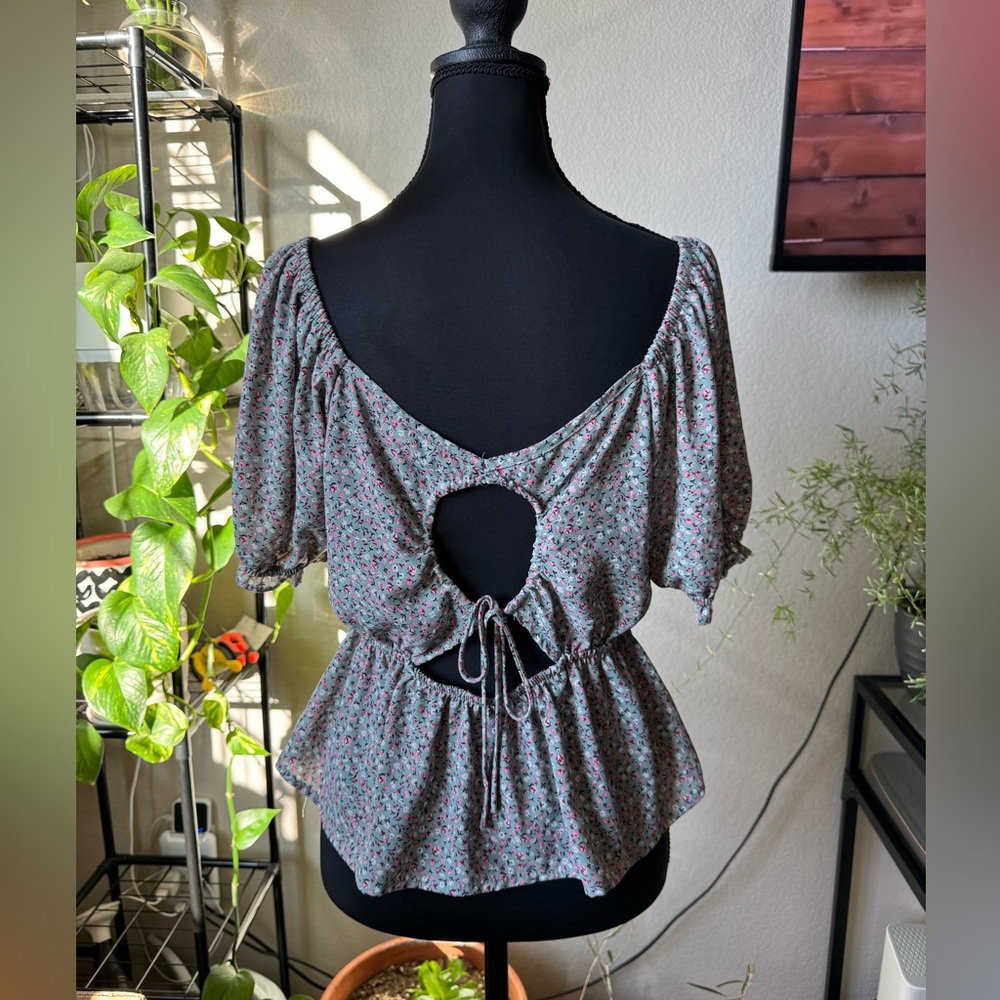 Sienna Sky Floral Back-Tie Blouse